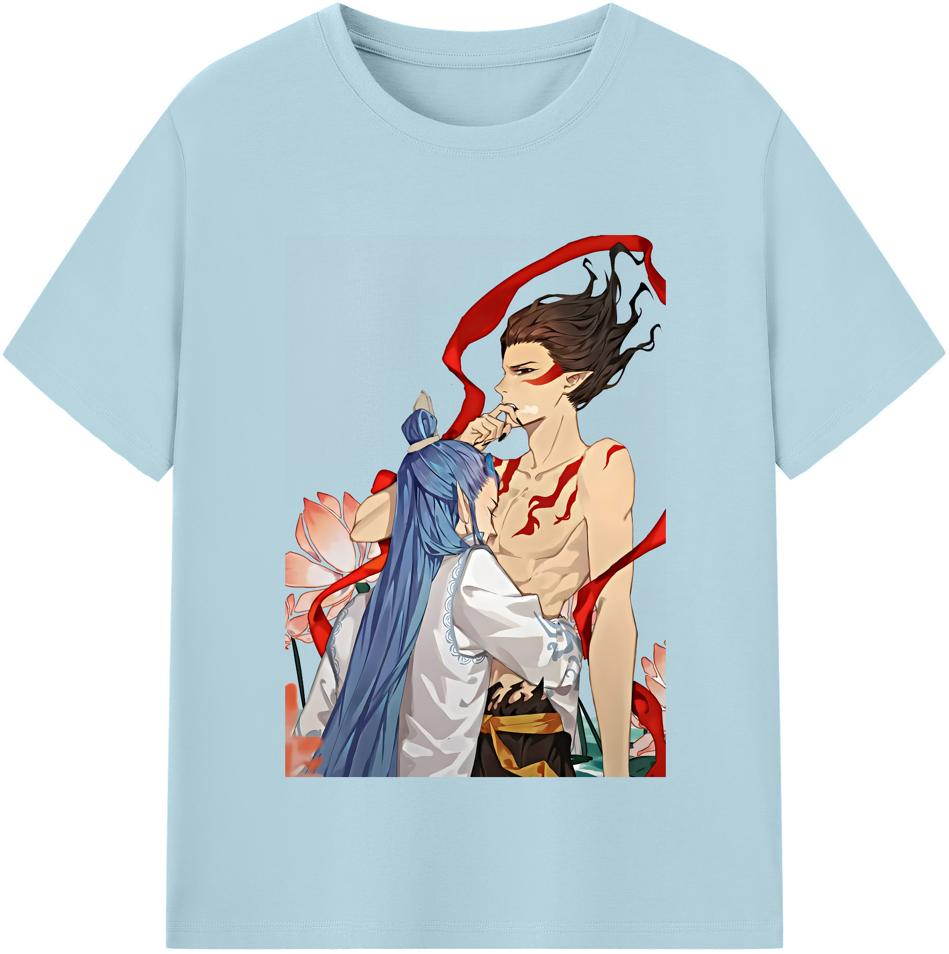 （画像用） Ne Zha 2 ナタ 魔童の大暴れ 綿100％半袖Tシャツ（フロントプリント）